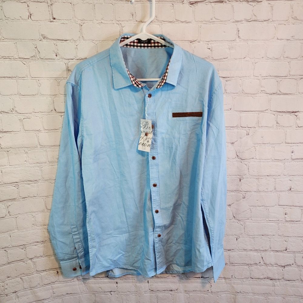 Men's Coofandy longsleeve button down shirt, size Medium